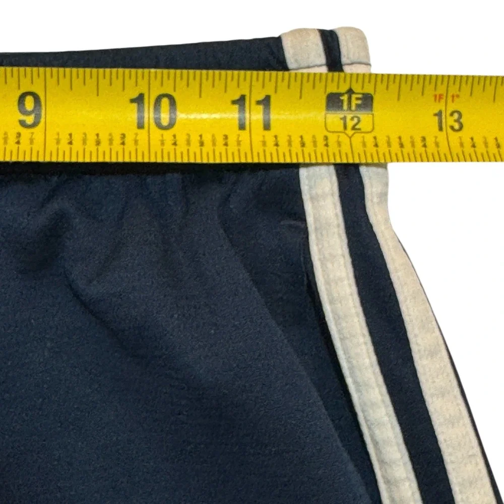 Adidas Retro Y2K Athletic Shorts Navy White Stripe Mesh Soccer Gym Performance